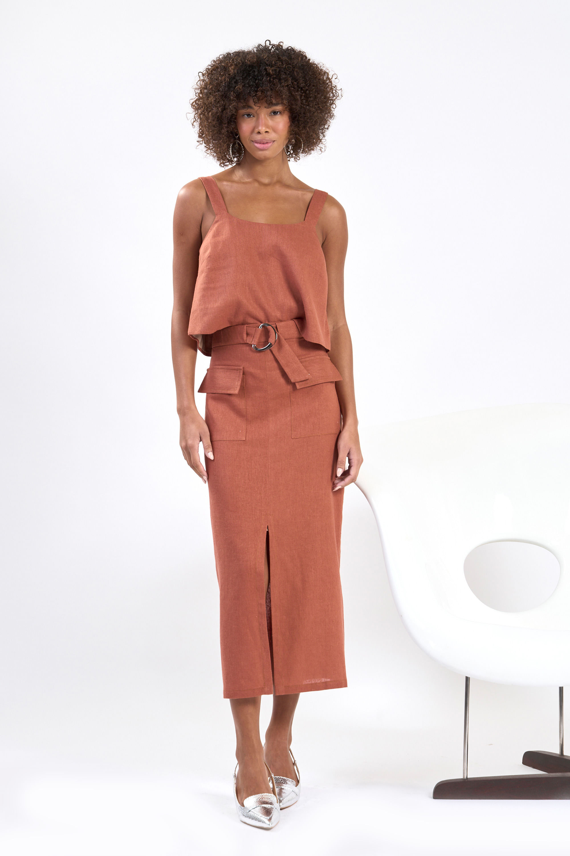 Blusa estilo cropped alça