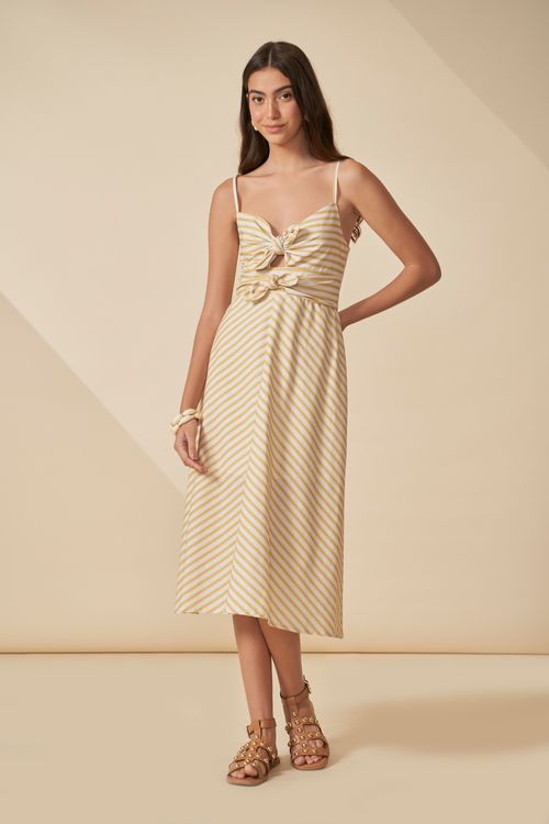 Vestido escape alças 2 laços est capri