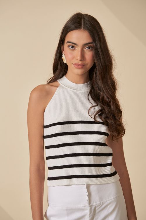Blusa travel listrada gola