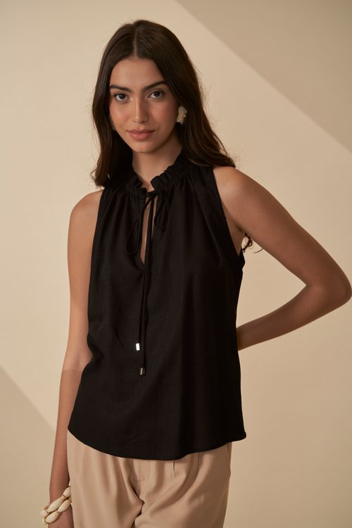 Blusa escape gola babado