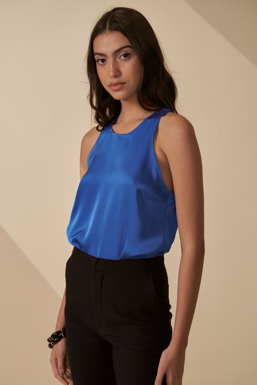 Blusa glow regata botão