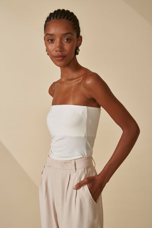 Blusa spirit sem alça franzida