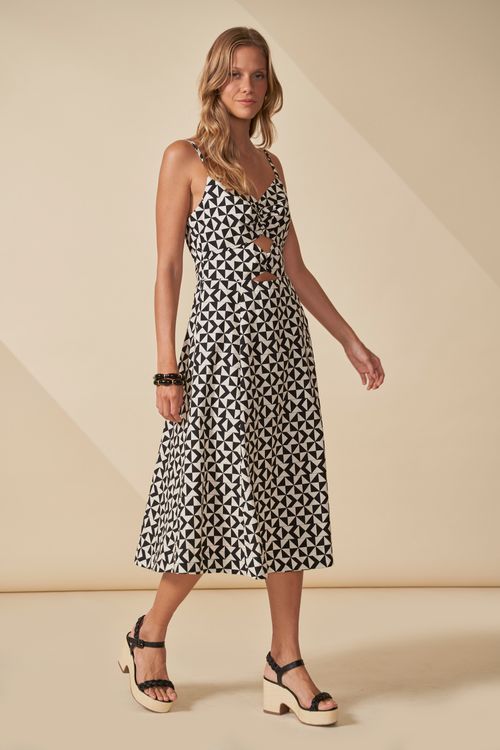 Vestido escape cut outs estp. catavento