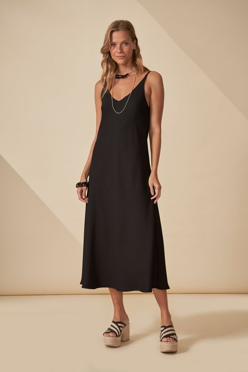 Vestido escape longo evasê