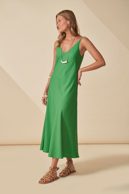 Vestido escape longo evasê