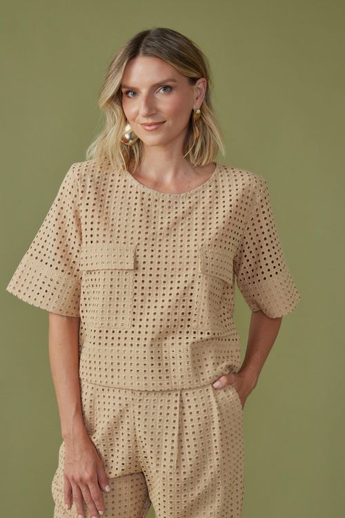 Blusa sense bolso frente