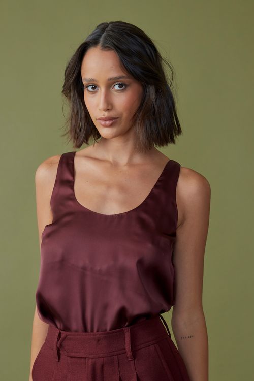 Blusa sense alça larga