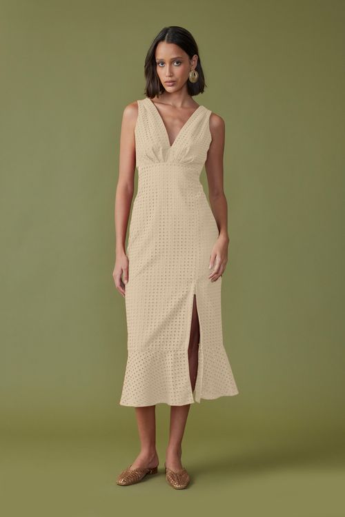 Vestido sense vazado lateral