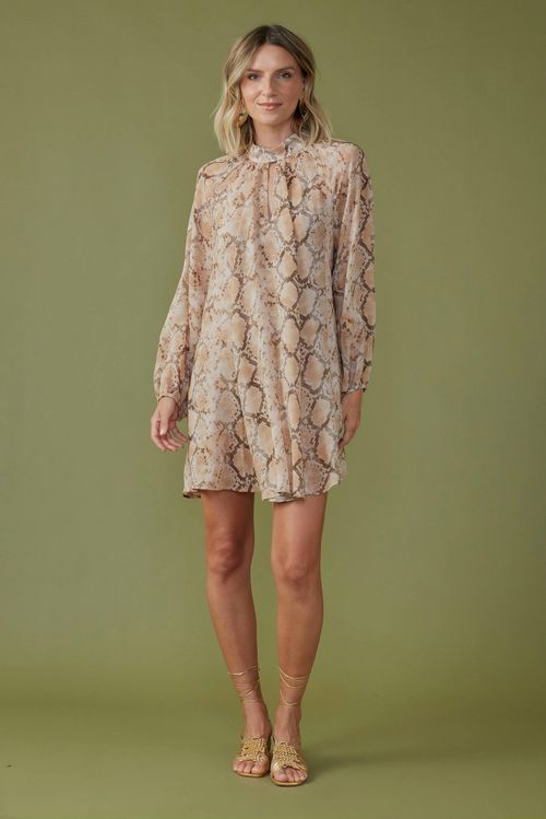 Vestido sense decote vazado est snake