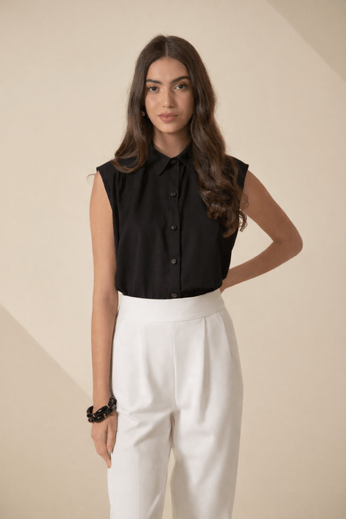 Camisa escape sem manga gola