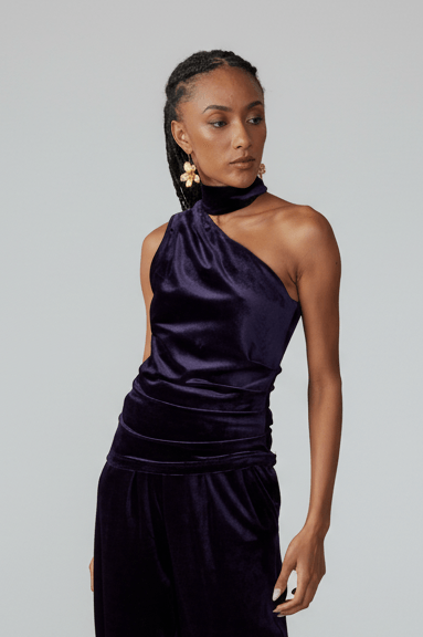 Blusa express ombro só e gola