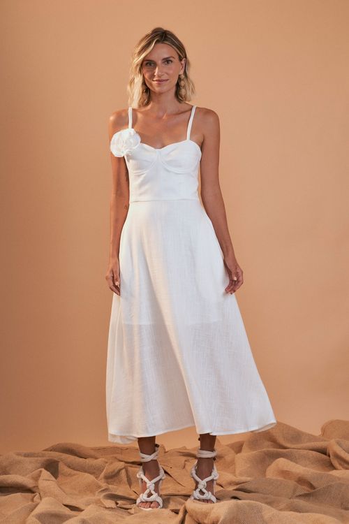 Vestido escape saia godê