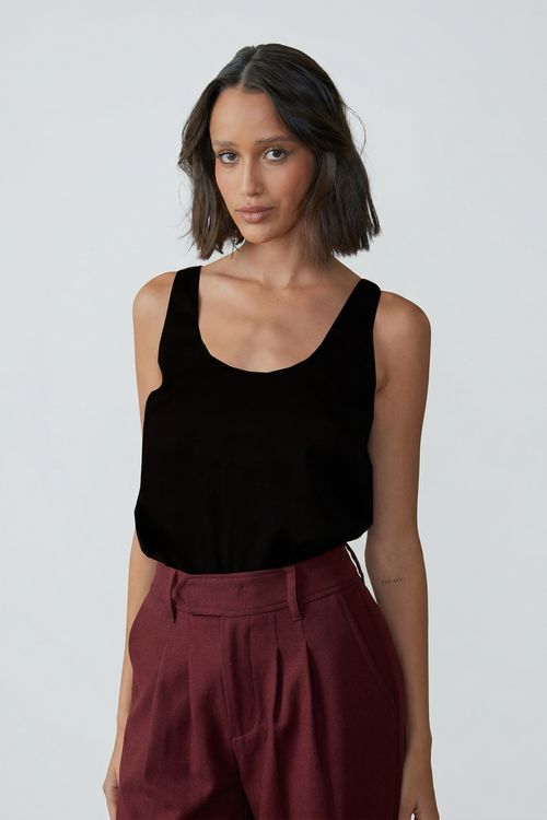 Blusa sense alça larga