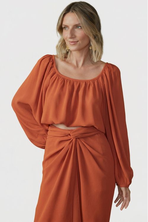 Blusa sense franzida mg longa